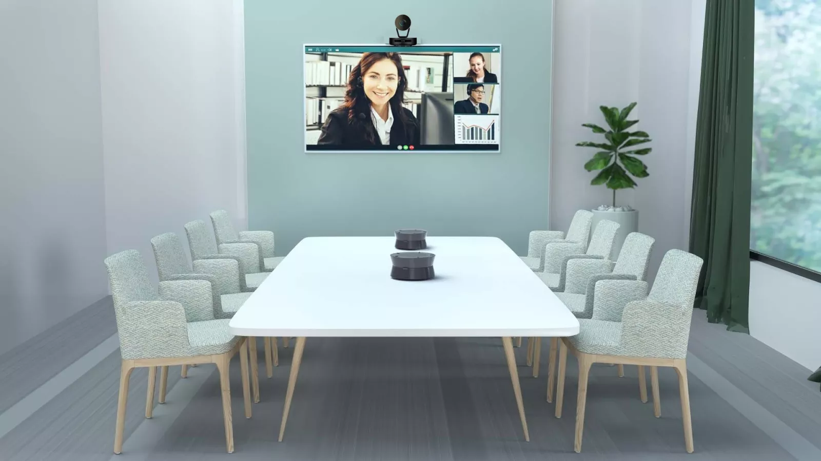 NEARITY Medium Meeting Room Solution, A20 Speakerphone, Wide-angle Camera