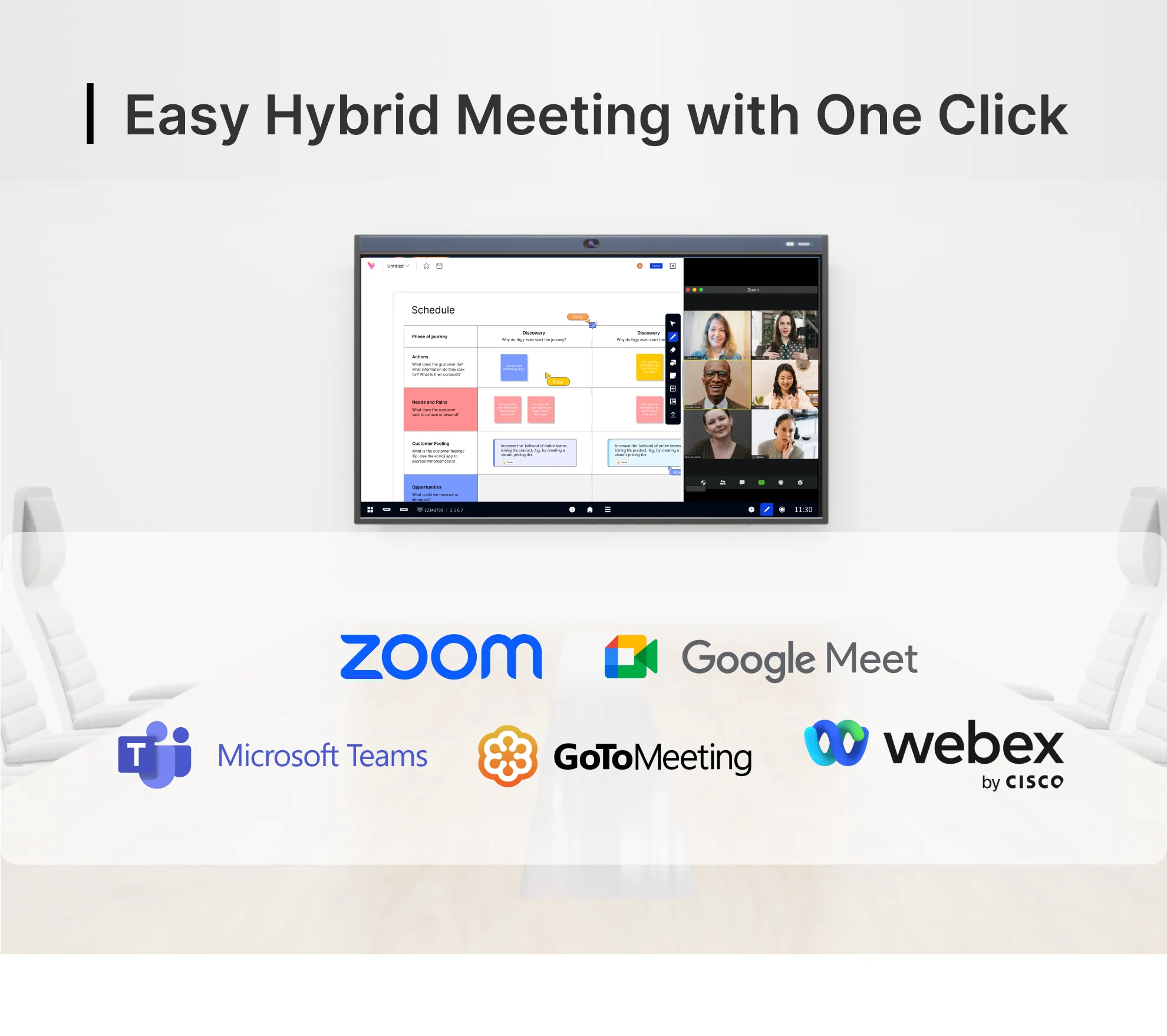 Easy Hybrid Meeting with One Click