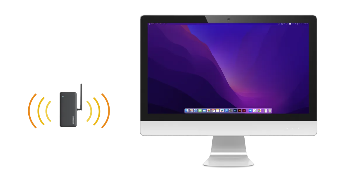 Connect your computer to
the Air's AP (Access
Point) Wi-Fi