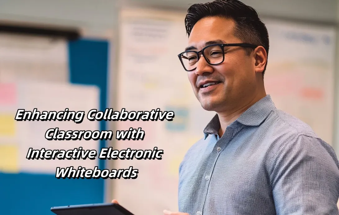 Teacher using smart whiteboard