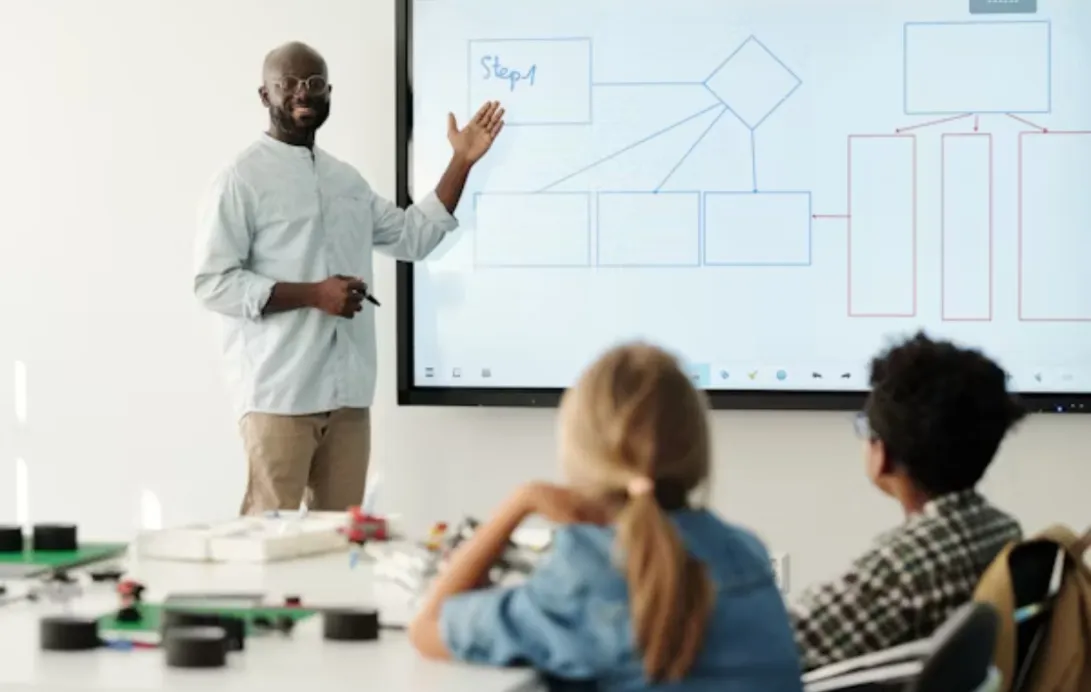 Using whiteboard to teach