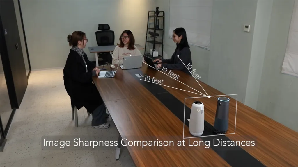 participants sit 10 feet away from cameras