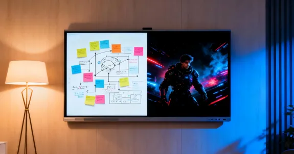 electronic smartboard used at home or in the office