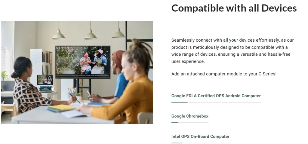 using the interactive display for non-instructional, collaborative, or public information-sharing purposes, a key part of the modern learning and working environment.