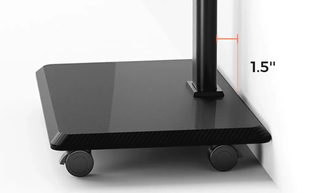 The "rolling" part of the tv rolling stand