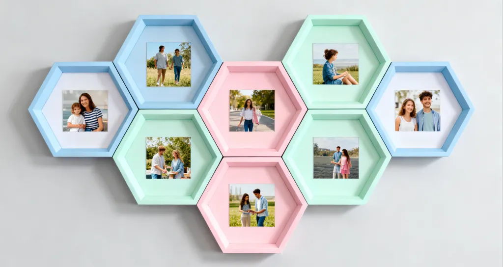 printable hexagon frames