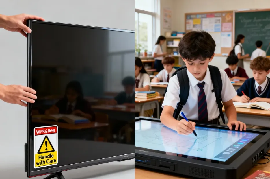 A touch panel tv is designed for a chaotic classroom or a high-use office.