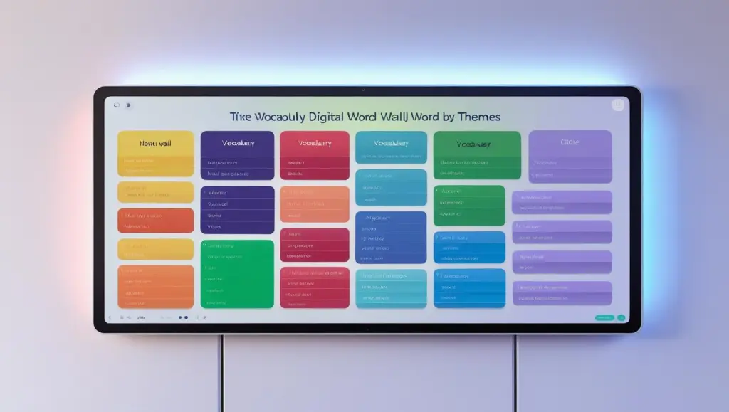 A smart board displaying teacher bulletin ideas
