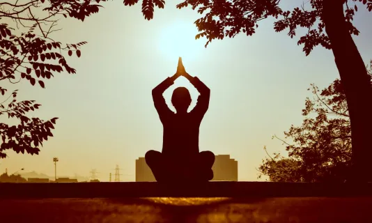 Awomanisdoingyogaunderatree