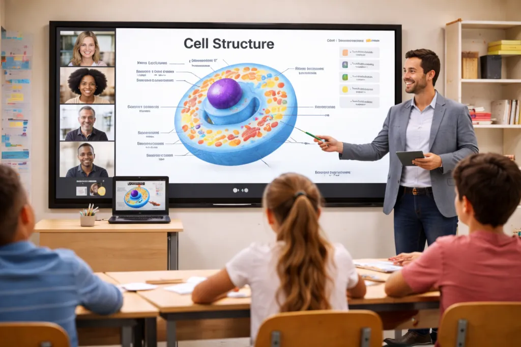 digitale Tafel im Klassenzimmer
