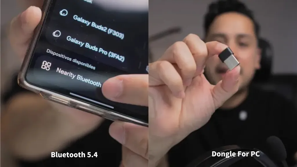 The EP320 include both bluetooth and USB-A dongle.