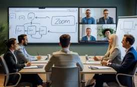 Hybride meetings mit dem whiteboard zoom