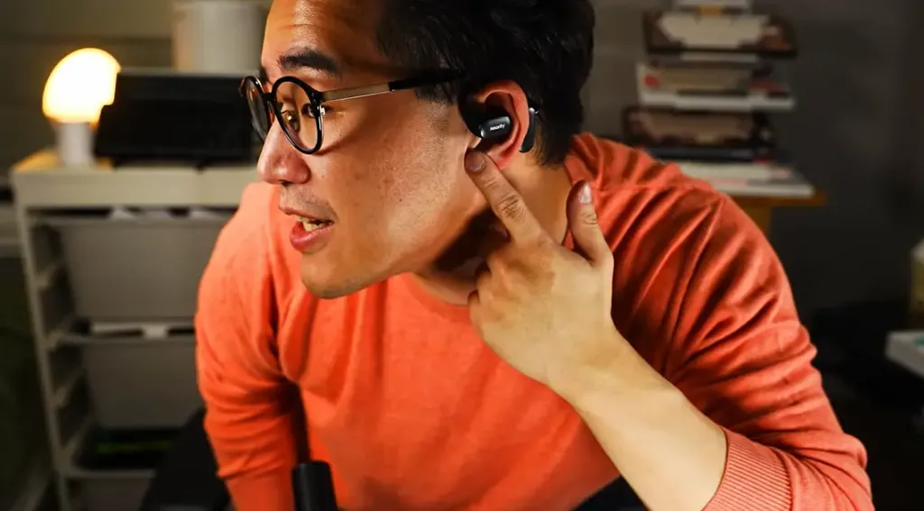 Mikey wearing the Mempod Fit 2.