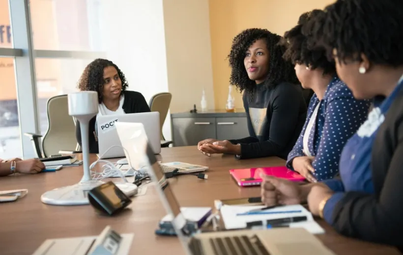 The employees gathered in the conference room for a meeting