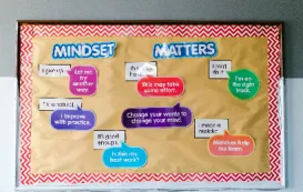 ela bulletin board in a high school classroom