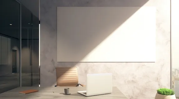部屋の壁に壁掛けマグネットボードが掛かっている。