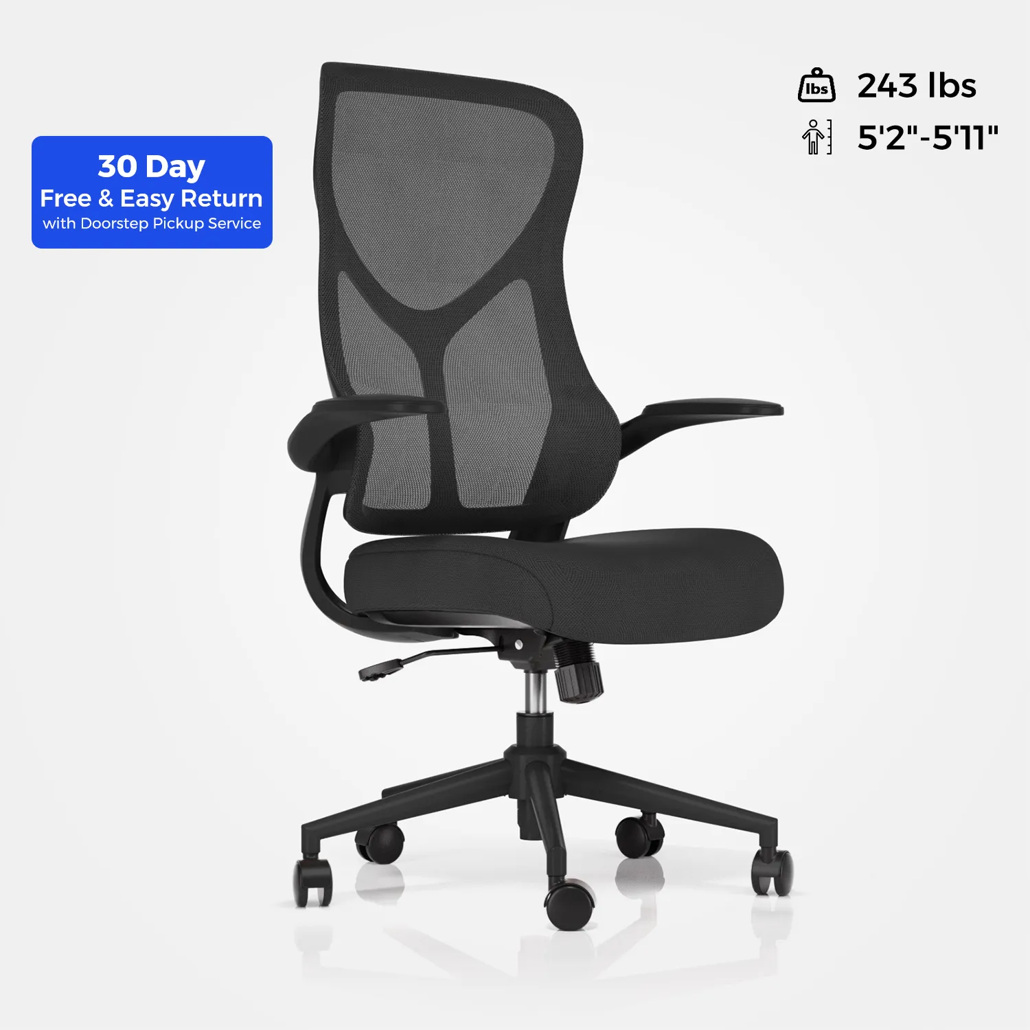 Black office chair for small office