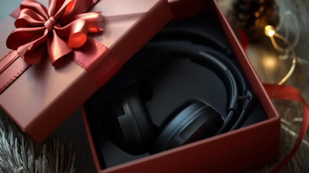The best affordable headphone is in the Christmas gift box.