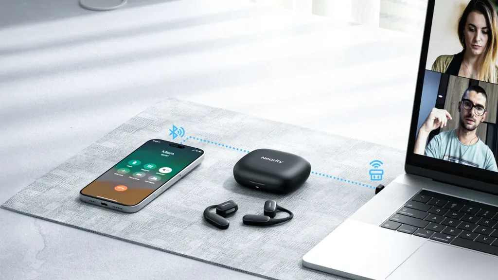 Mempod Fit2 open-ear earbud, lightweight and comfortable, suitable for calls, music, workouts, and daily use.