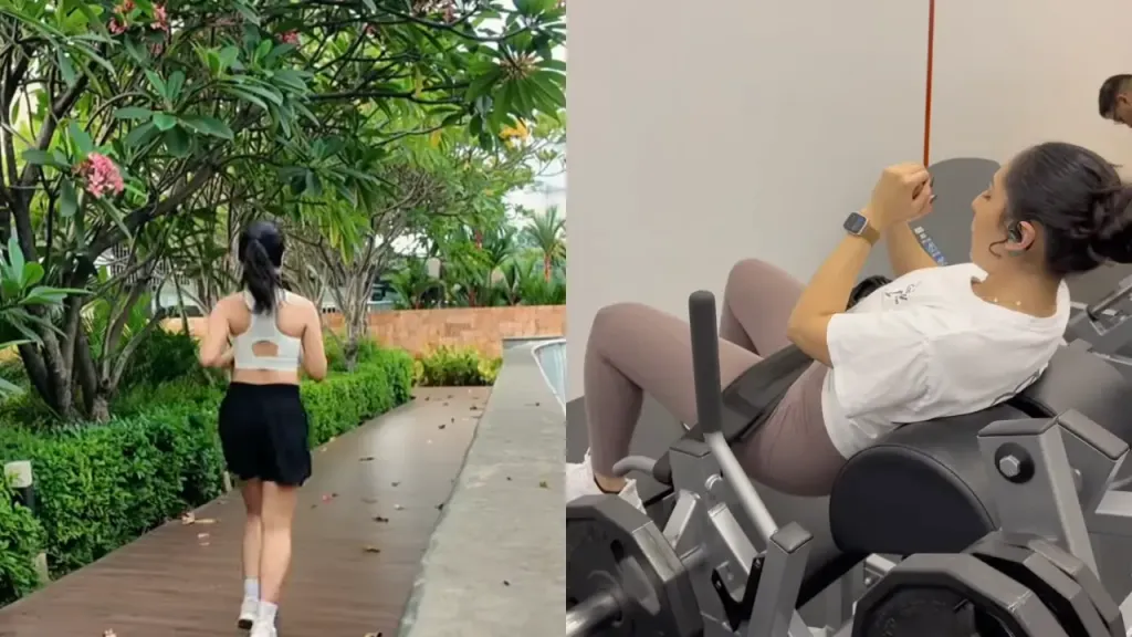 Samantha and Callista both wearing the Mempod Fit when go to the gym