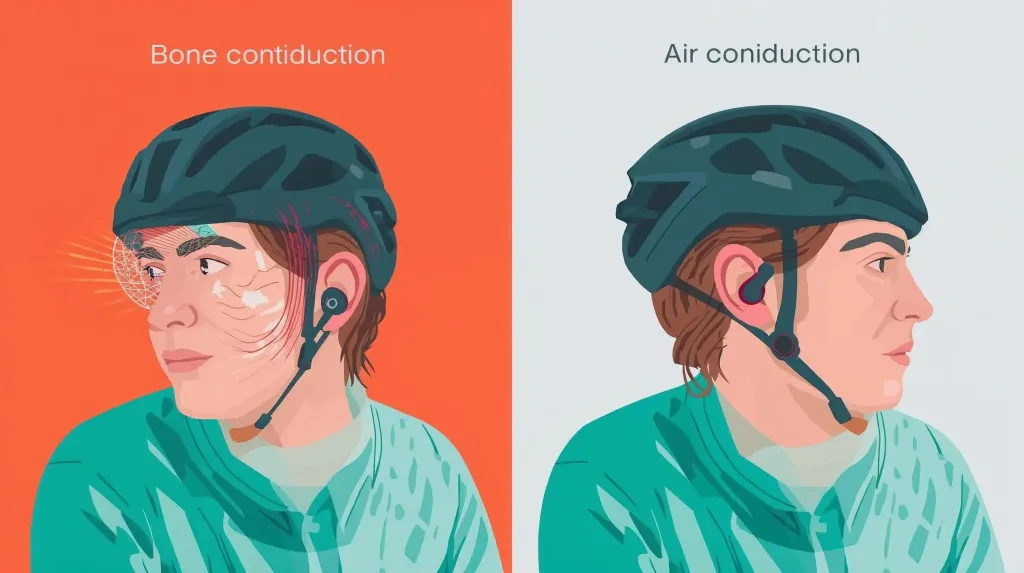 Bone Conduction vs. Air Conduction_ Open-Ear Technology for Cycling Headphones