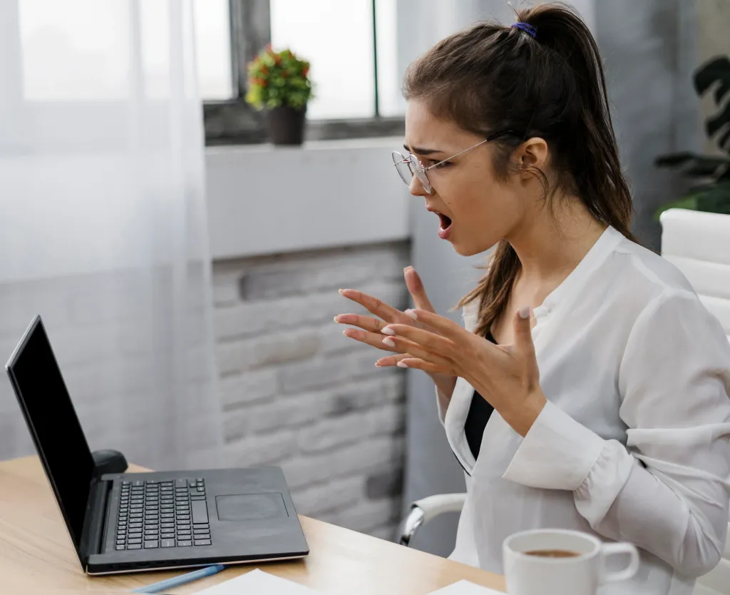 angry-young-woman-working-from-home