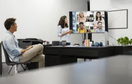 People in Teams meeting.