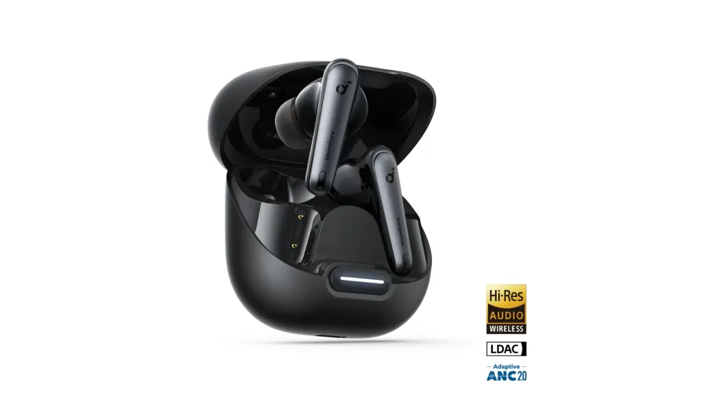 Anker Soundcore Liberty 4 NC wireless earbuds with active noise cancellation charging case