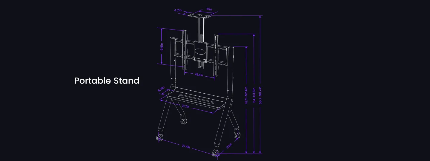 Peek inside Portable Stand for NearHub Board Max