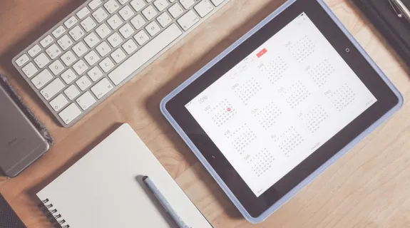calendar in a ipad