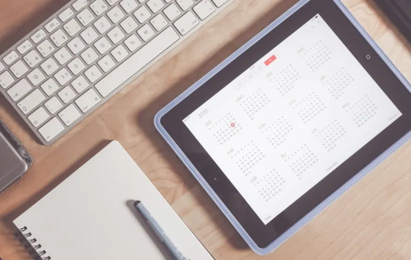 calendar in a ipad