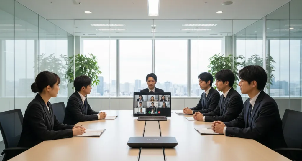 会議をしている様子