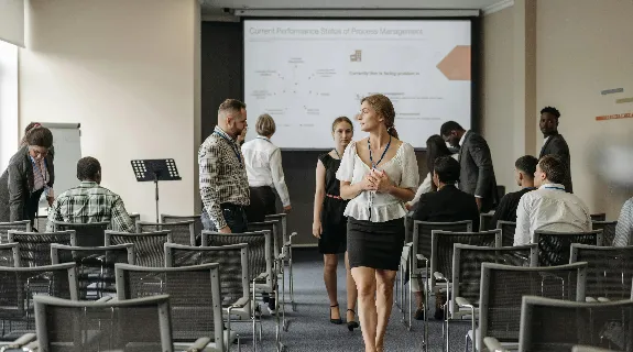 conference room with cheap smartboard