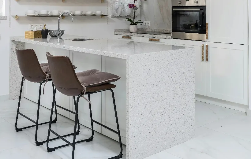 Black stool for standing workstation