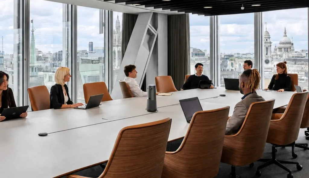 Nearity 360 Alien supporting visibility and audio in a hybrid meeting