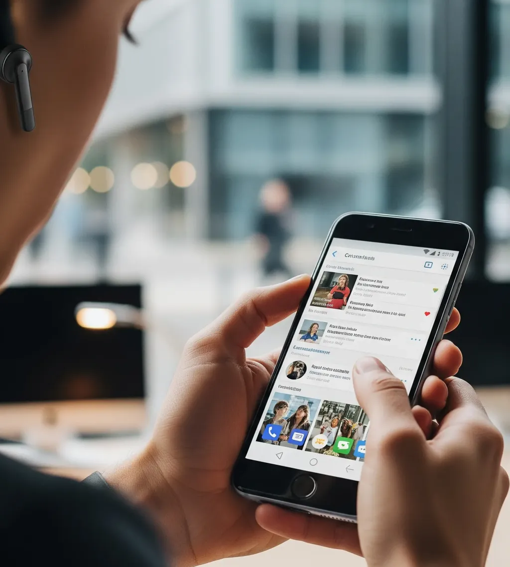 A woman is looking for the best earbuds for android