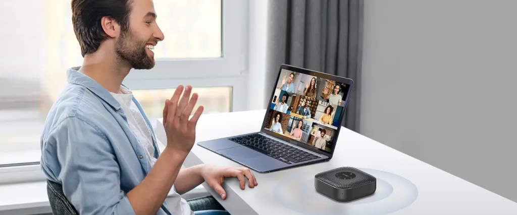 eMeet m0 plus portable speakerphone.