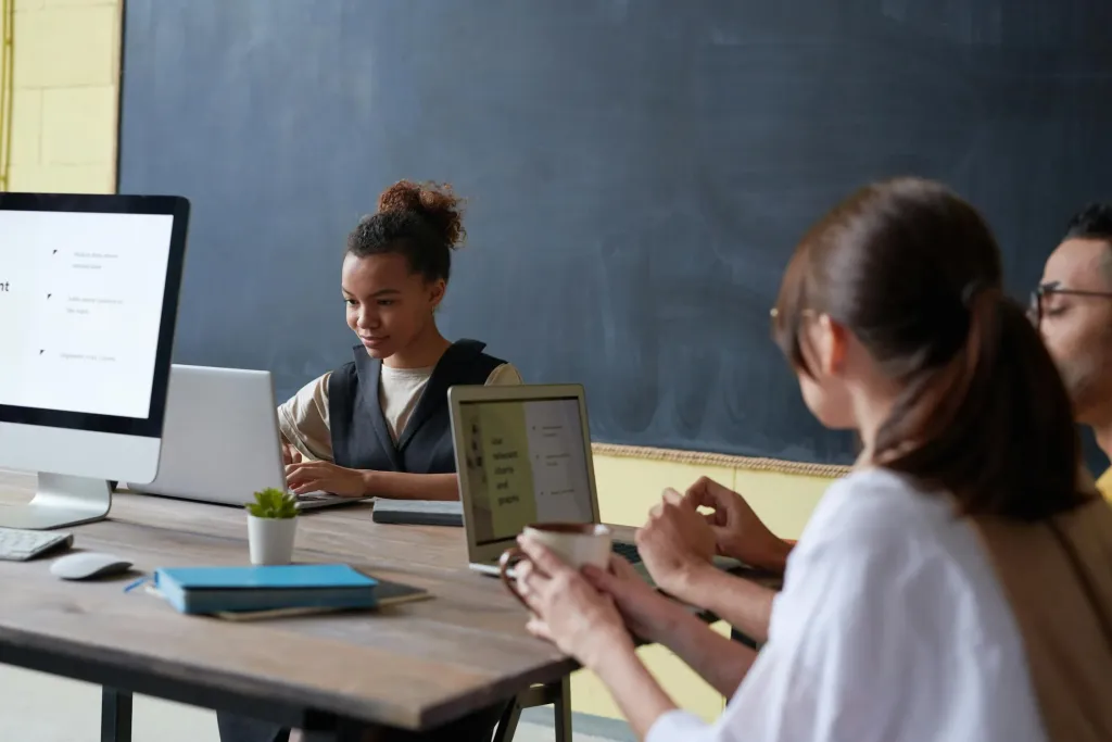 girls working in the classroom