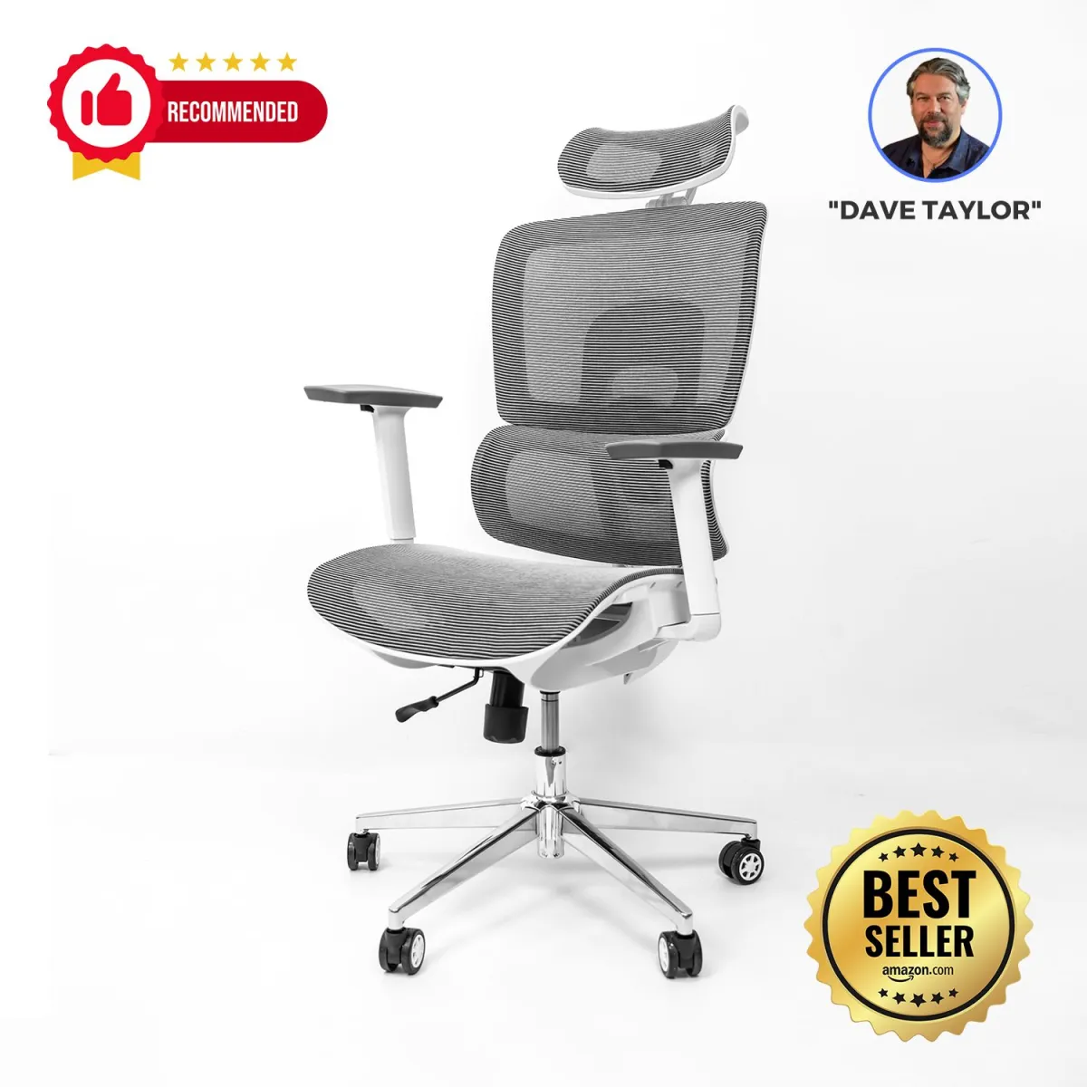 Gray office chair for large person