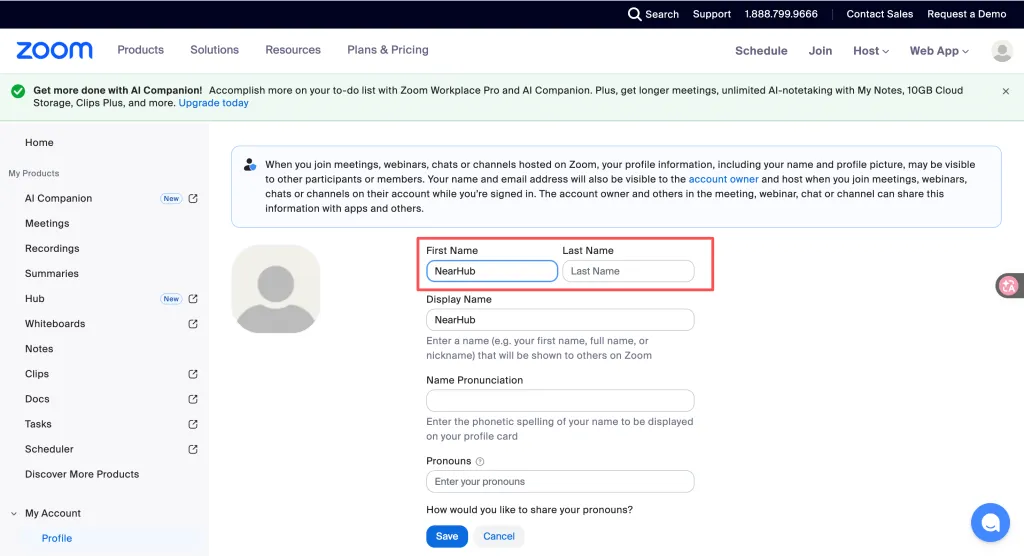 Tutorial on How to Change Your Name on the Zoom Web Client