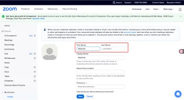 Tutorial on How to Change Your Name on the Zoom Web Client