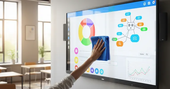 how to clean a smart board