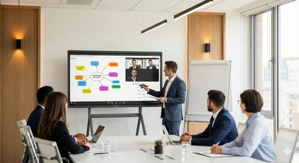 Vertical interactive whiteboard with smooth writing using a precision smart pen.