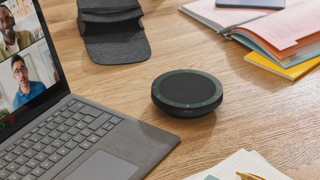 Jabra Speak2 75 conference speakerphone.