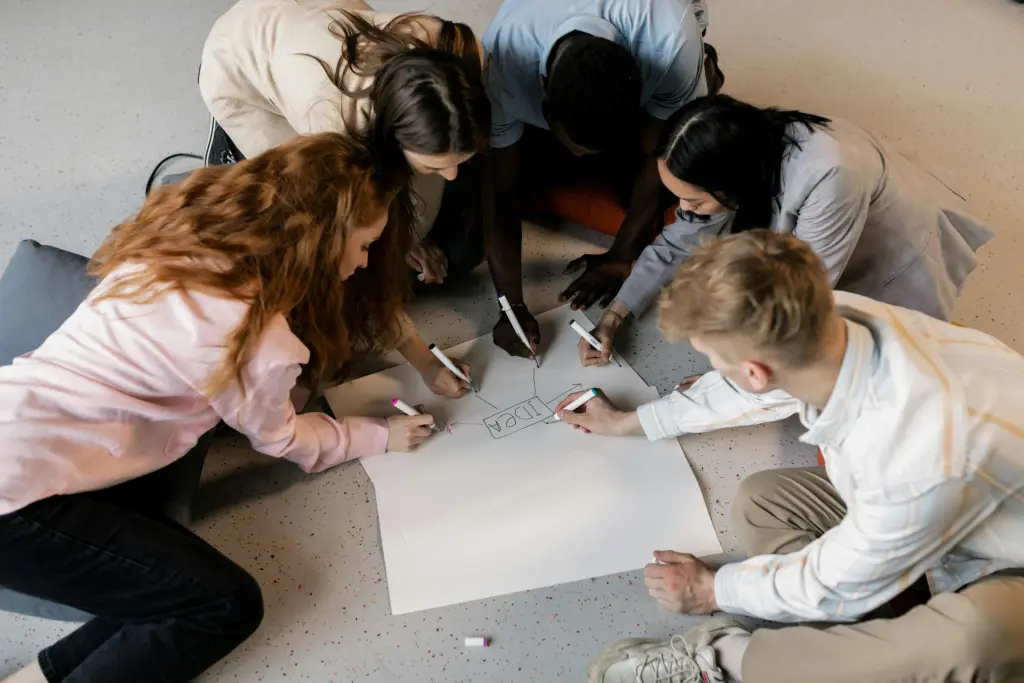 Kreatives brainstorming mindmap whiteboard onenote
