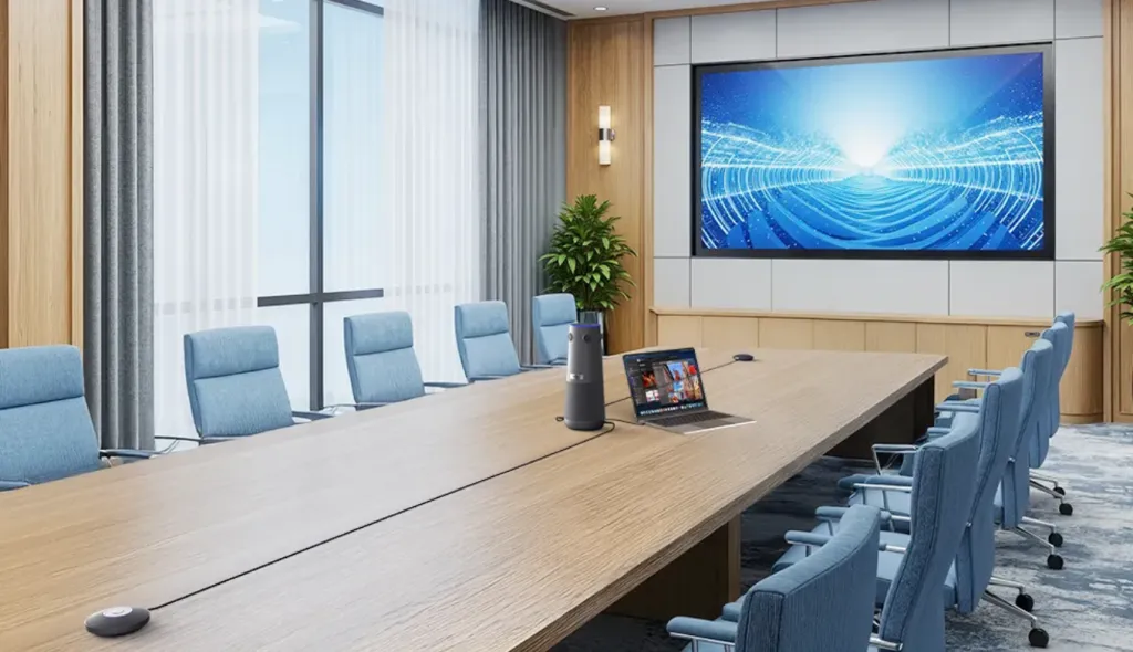 Nearity 360 Alien in a board room.