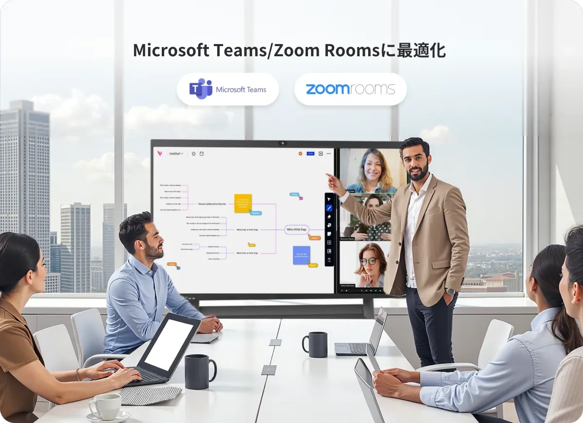 Zoomミーティング向けの共同作業対応電子ホワイトボードNearHub Board S Pro 