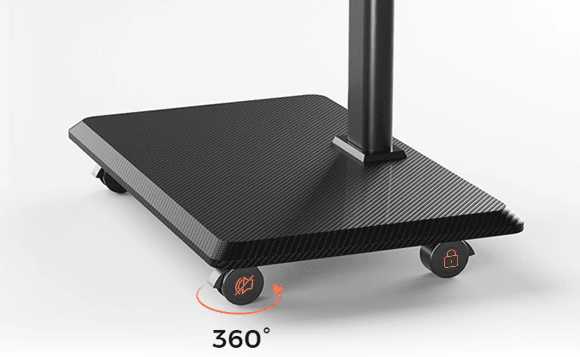 Heavy duty mobile tv stand wheels