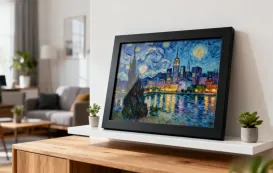 small digital photo frame with modern picture