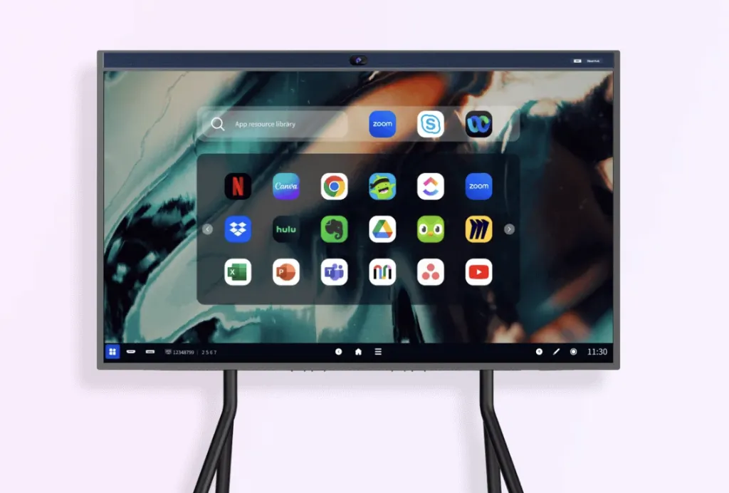 Monitor 65 zoll fuer digitale zusammenarbeit mit whiteboard